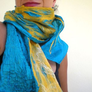 nuno felted scarf -waterloo-
