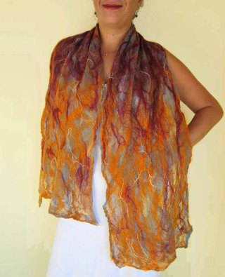  cobweb felted scarf -desire-