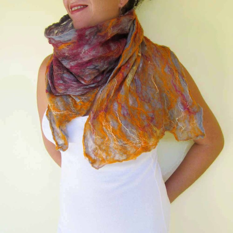  cobweb felted scarf -desire-