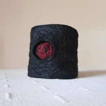 nuno felted cuff -moonlight shadow-