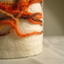 felted cuff - bracelet -winter song-