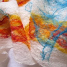 cobweb felted scarf: spring elements -energy-