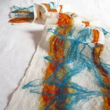cobweb felted scarf: spring elements -energy-
