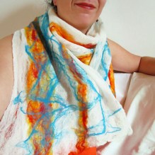 cobweb felted scarf: spring elements -energy-