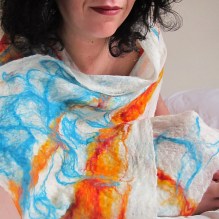 cobweb felted scarf: spring elements -energy-