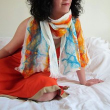 cobweb felted scarf: spring elements -energy-