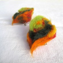 felted brooch -fruits of spring-
