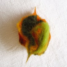 felted brooch -fruits of spring-