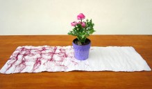 felted table runner -floating spring-
