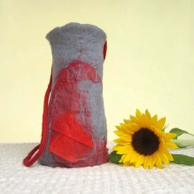 nuno felted vessel -marigold-