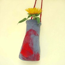 nuno felted vessel -marigold-