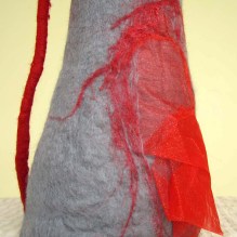 nuno felted vessel -marigold-