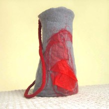 nuno felted vessel -marigold-