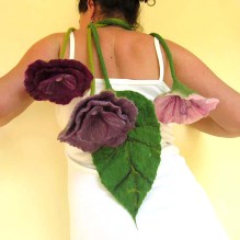 felted flower necklace -divine ecstasy-