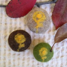 felted pebbles -earth-