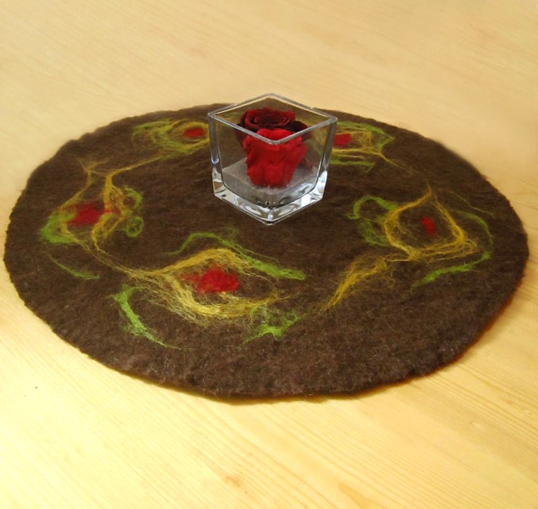 felted table runner -mother earth-