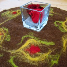 felted table runner -mother earth-