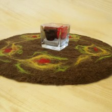 felted table runner -mother earth-