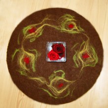 felted table runner -mother earth-