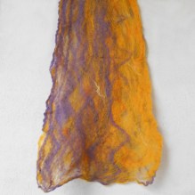 cobweb felted scarf -violet fire-