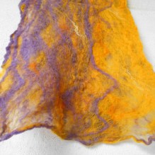 cobweb felted scarf -violet fire-