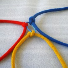 felted hairband -red hot chili peppers-