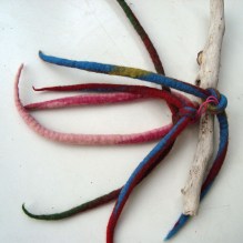 felted hairband -red hot chili peppers-