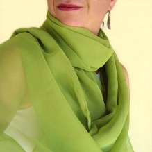 chiffon muslin scarf -grass green-