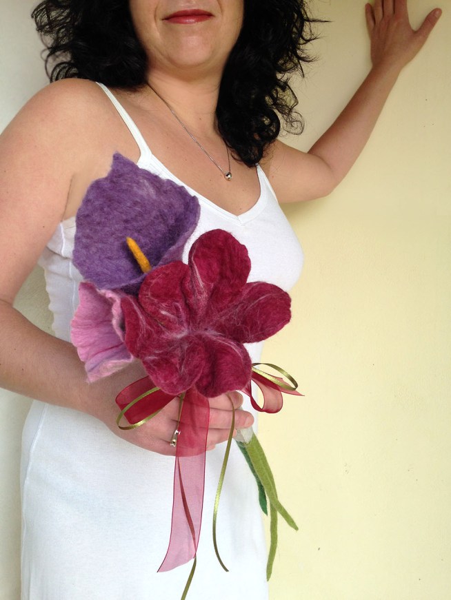 felted flower bouquet -bridal moments- made to order