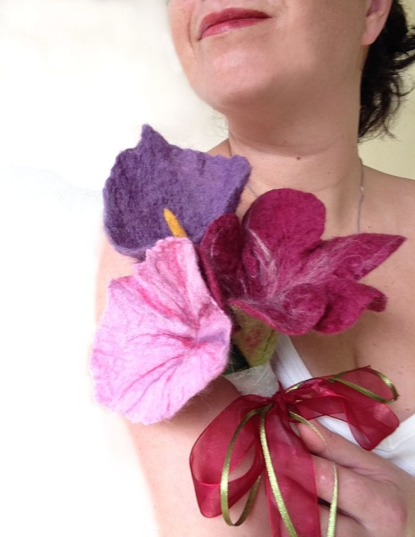 felted flower bouquet -bridal moments- made to order