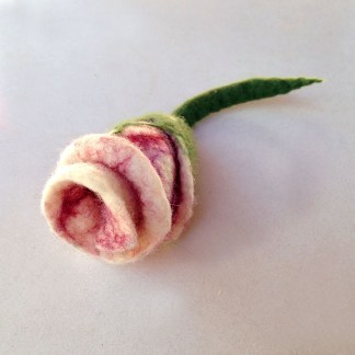 felted boutonniere -groom's rose-