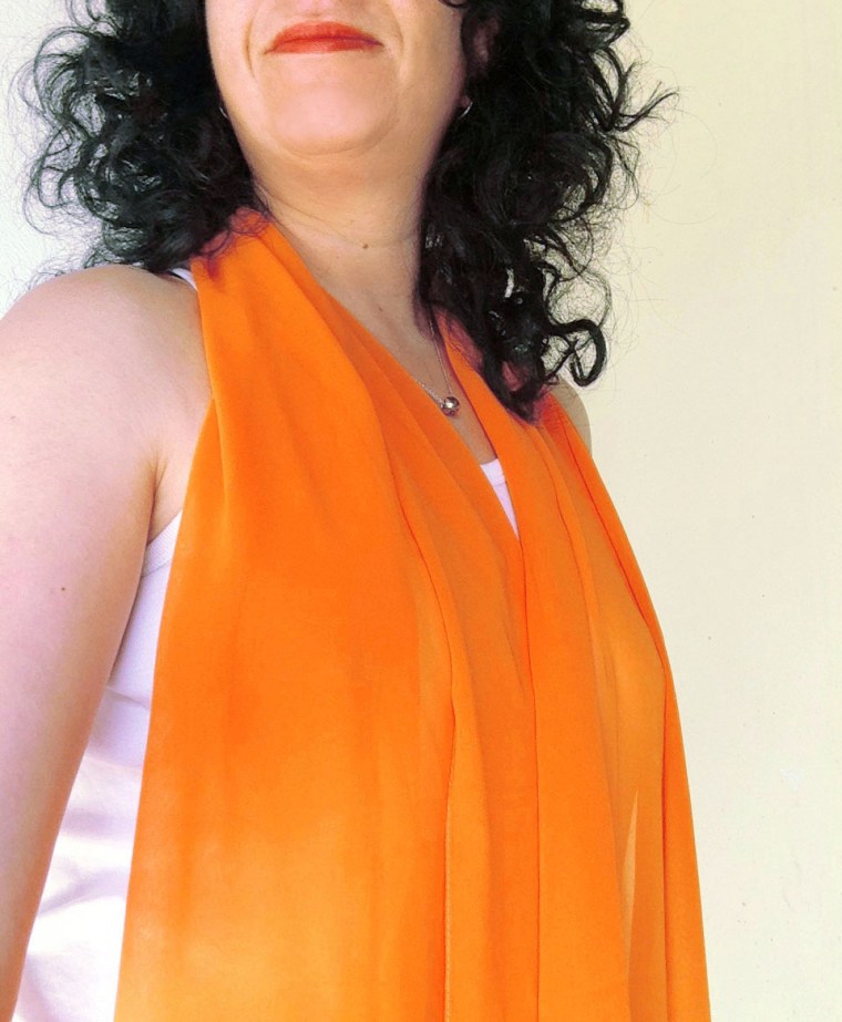 chiffon scarf -carrot-