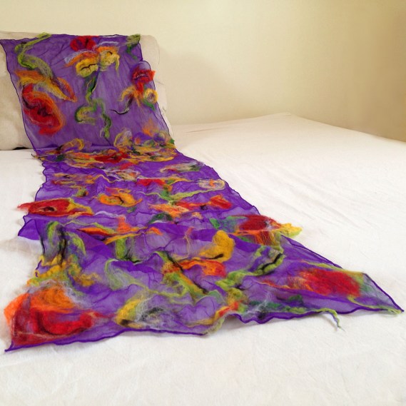 nuno felted scarf -color palette-