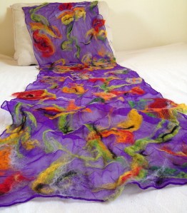 nuno felted scarf -color palette-