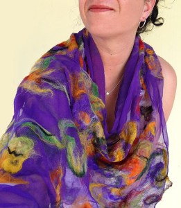 nuno felted scarf -color palette-
